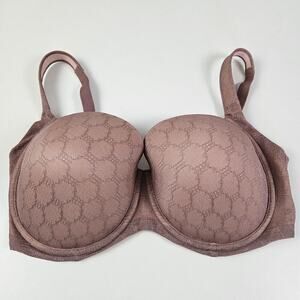 Soma Stunning Support Geo Lace‎ Full Coverage Bra 34G Mauve